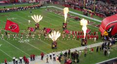 Hand sewn football flags for Arizona Cardinals