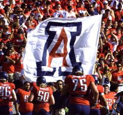 University of Arizona battle flag for football games