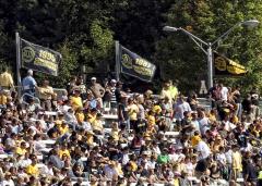 Applique championship stadium flags for ppalachian State University