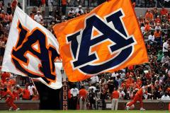 Multiple custom cheer flags for Auburn football