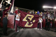 Custom sewn Boston College breakout banners for football