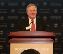 Boston College speaker backdrop