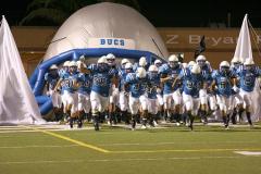 Brazoswood hand sewn football run through banner