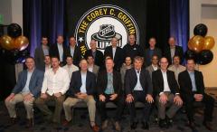 Applique backdrop for Boston Bruins draft party