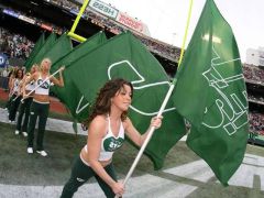 Hand-sewn New York Jets J-E-T-S spirit flags