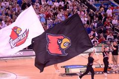 Louisville basketball applique cheerleading flags