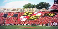 Hand sewn giant fan flags for University of Maryland Football