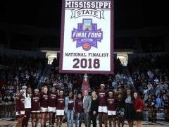 Applique championship banner for Mississippi State