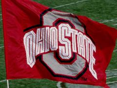 ohio state cheerleading logo flag