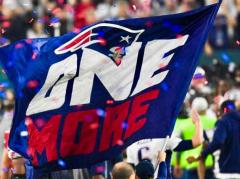 Applique playoff flag for New England Patriots