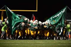 Hand sewn bust-out banner for Providence Catholic (after)