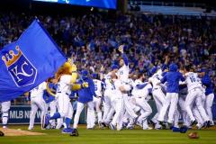 Custom flag for Kansas City Royals after clinching 2015 ALCS