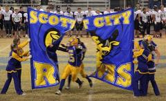 Custom applique breakaway banner for football