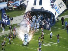 tennessee titans cheer flags football