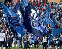 Tennessee Titans custom hand-sewn spirit flags