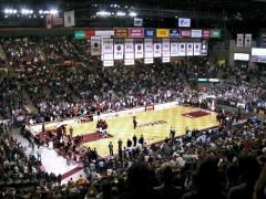 UMass basketball championship banners