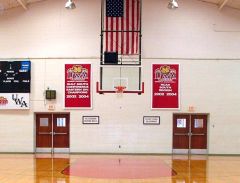 Appliqued University of West Alabama Championship banners