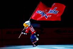 Custom cheer flag for Washington Capitals