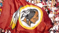 Custom football cheer flag for Washington Redskins