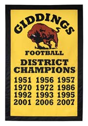 Applique Giddings high school football add a year banner