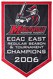 Applique Manhattanville 2006 ECAC Champions banner