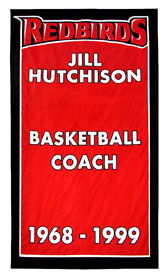 Illinois State Redbirds retired jersey hand-sewn banner