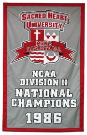 Hand-sewn Sacred Heart NCAA National Champions banner