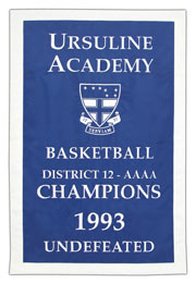Ursuline Academy custom championship banner