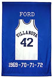 Custom Villanova retired number award banner