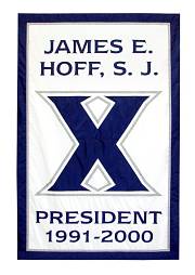 xavier award banner for retired president