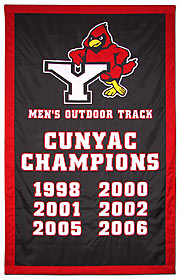 Custom York CUNYAC Champions add-a-year banner