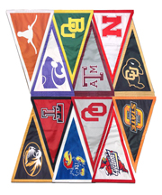 Custom hand-sewn conference pennant set