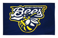 Burlington Bees custom logo flag