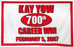 Kay Yow applique achievement banner