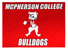 McPherson College Bulldogs applique battle flag
