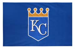 Kansas City Royals hand-sewn spirit flag