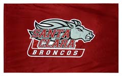Santa Clara Broncos applique cheer flag