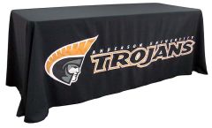 Custom sewn applique table throw: Anderson University Trojans