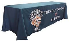 Custom table drape for golf club