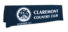 Custom table banner for Claremont Country Club