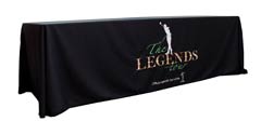 Custom applique table throw: LPGA Legends Tour