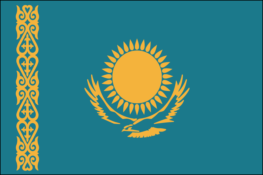 Kazakhstan Mini Banner Kazakhstan Flag 