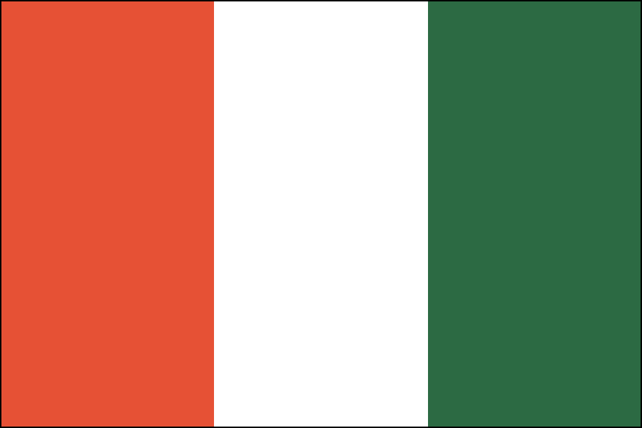 Nylon Cote Divoire Flag