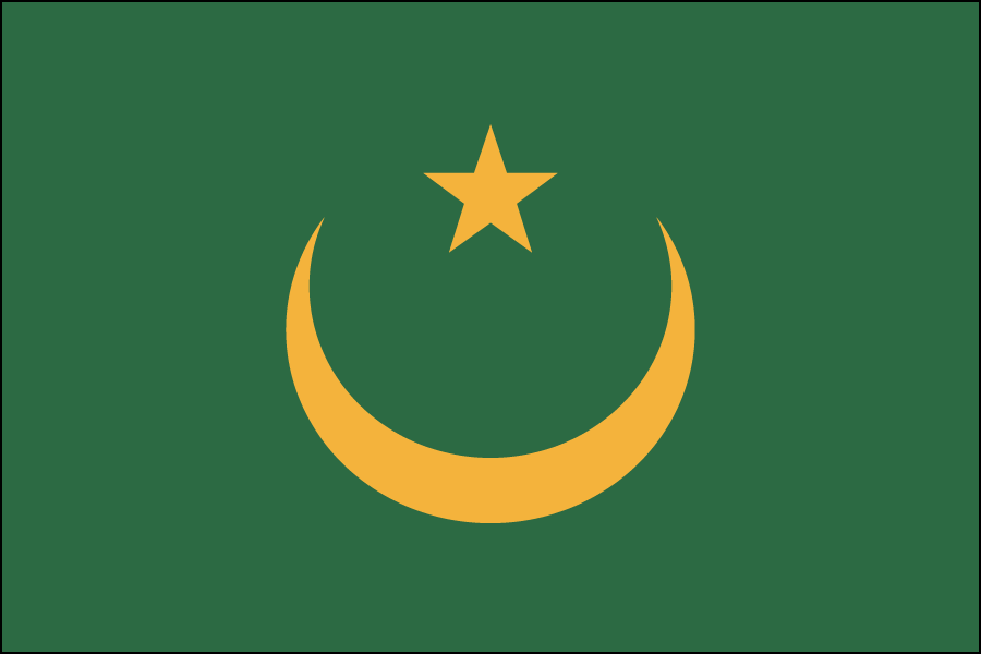 Nylon Mauritania Flag