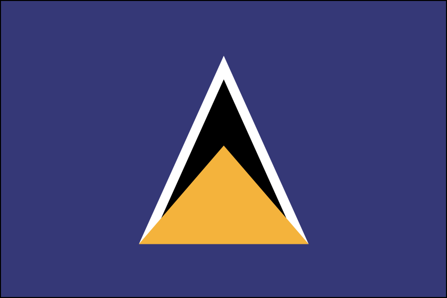 Nylon Saint Lucia Flag