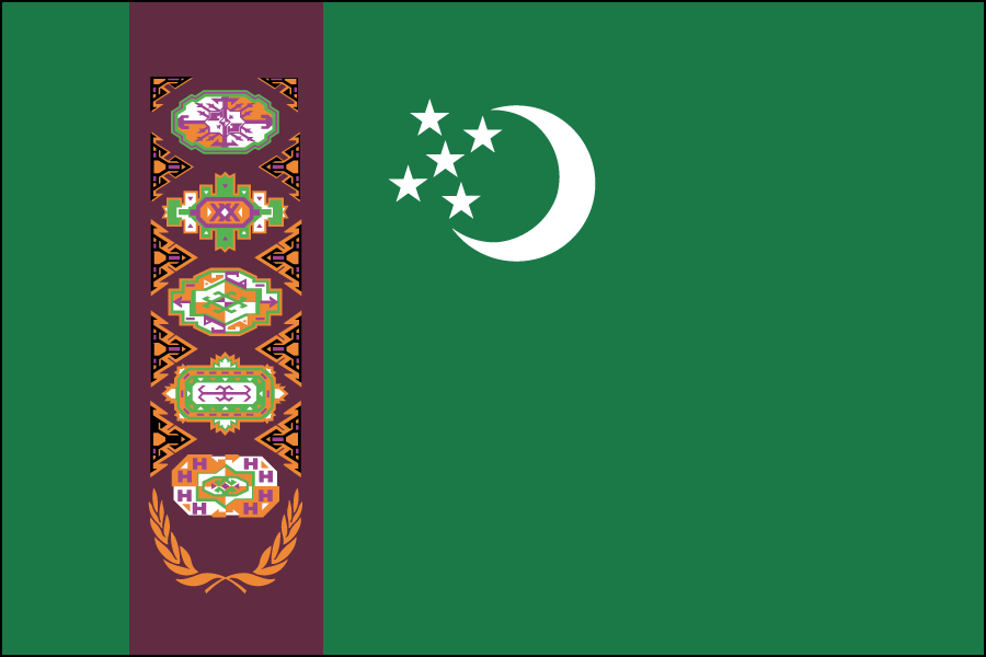 Nylon Turkmenistan Flag