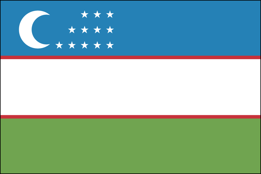 Nylon Uzbekistan Flag