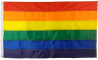 Sewn Rainbow Flag, 3x5'